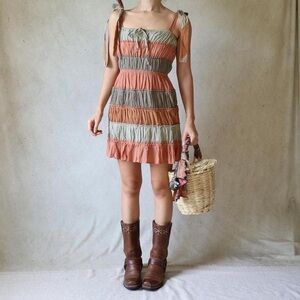 Storia gathered mini sundress , sz small